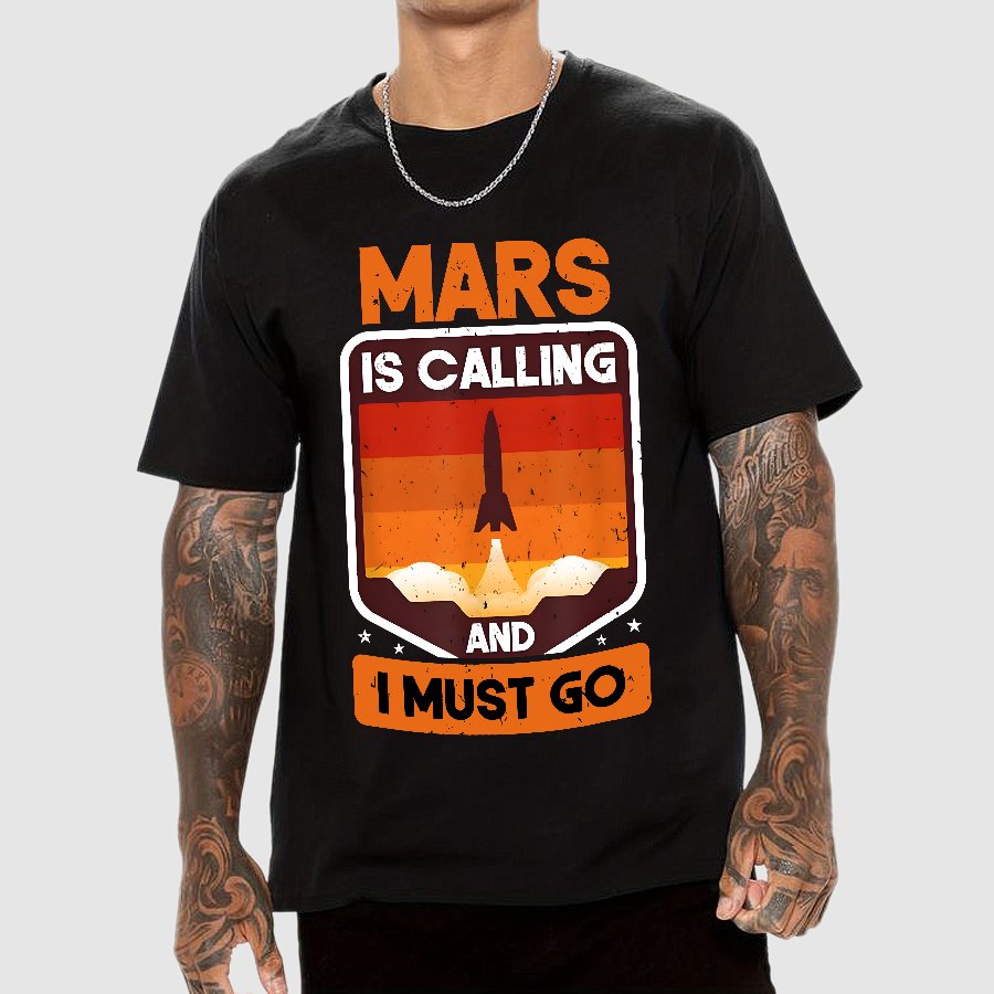Occupy Mars Planet Mars Is Calling And I Must Go Geek T-Shirt