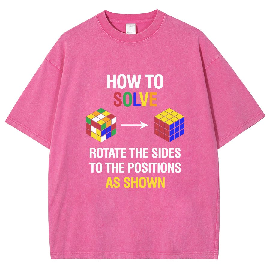 How To Solve Competitive Puzzle Funny Speed Cubing Vintage Distressed T-shirt