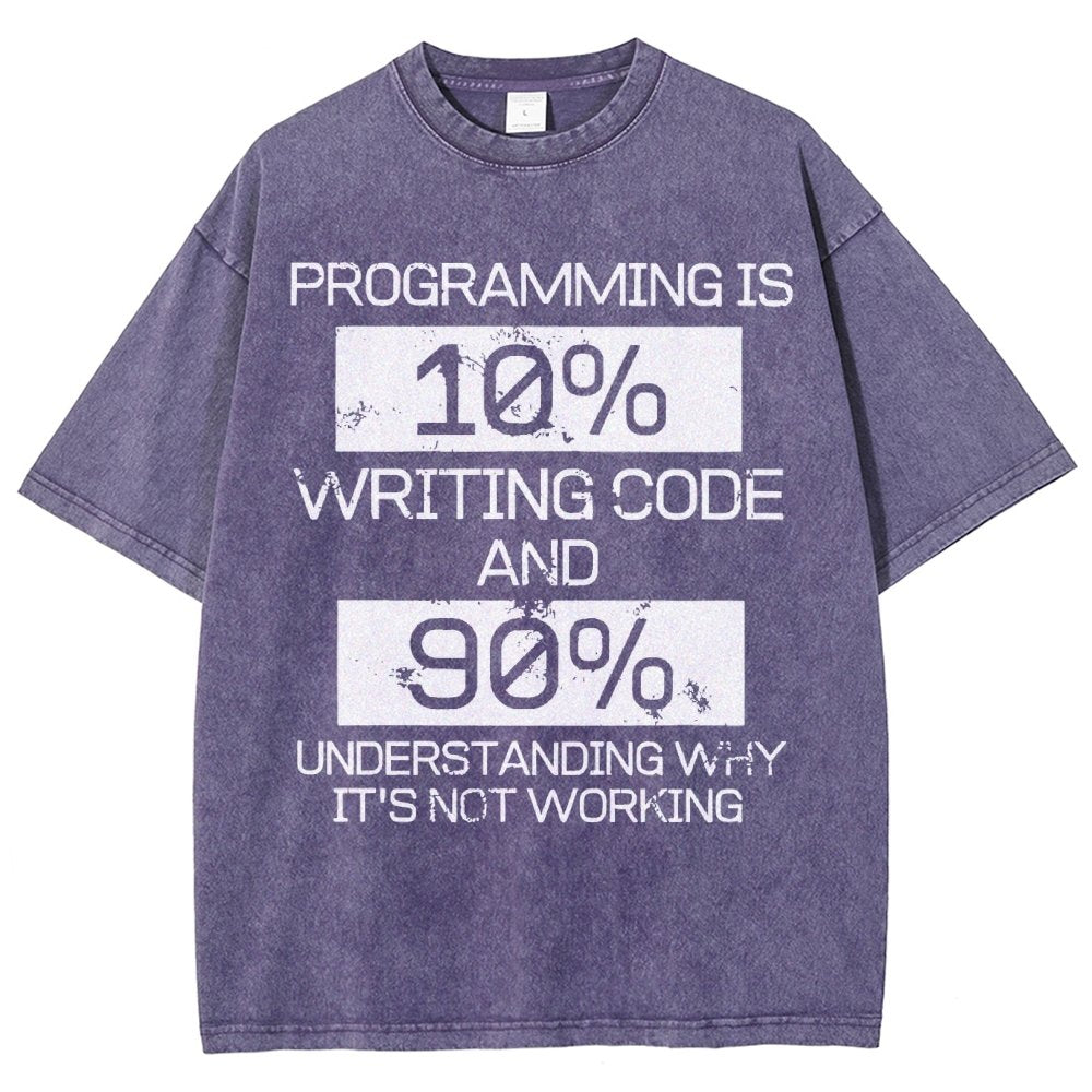 Funny Gift Programmer Computer Vintage Distressed T-shirt