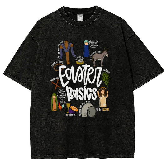 Easter Basics Vintage Distressed T-shirt