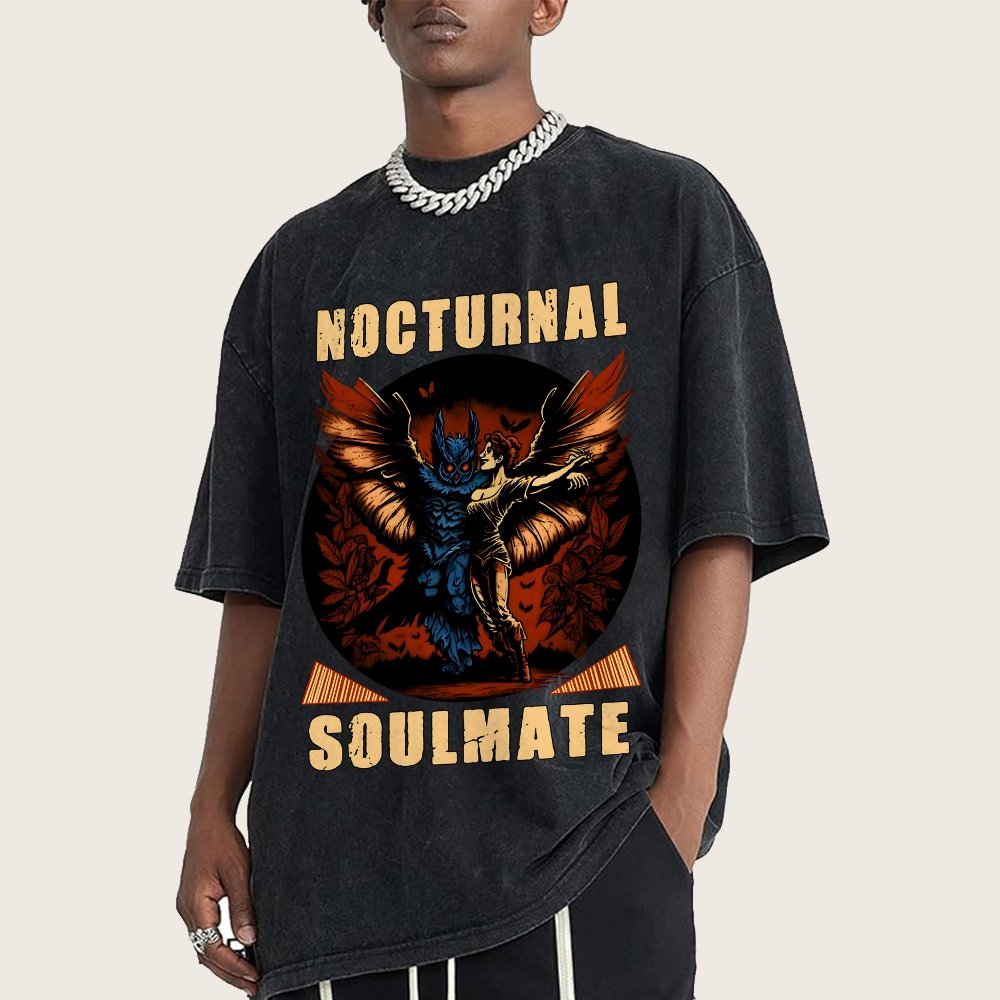 Mothman nocturnal soulmate Vintage Distressed T-shirt