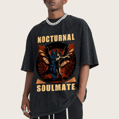 Mothman nocturnal soulmate Vintage Distressed T-shirt