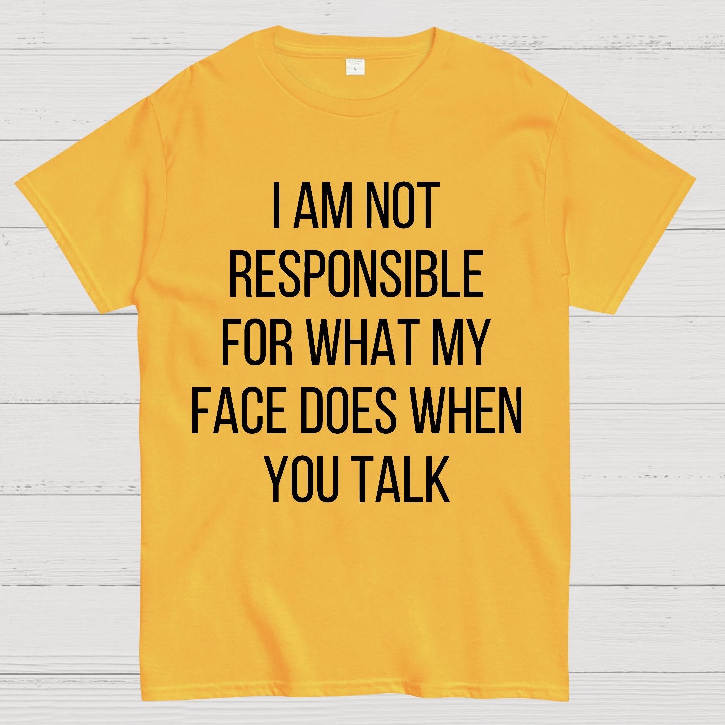 I Am Not Responsible For What My Face Does When You Talk Geek T-Shirt