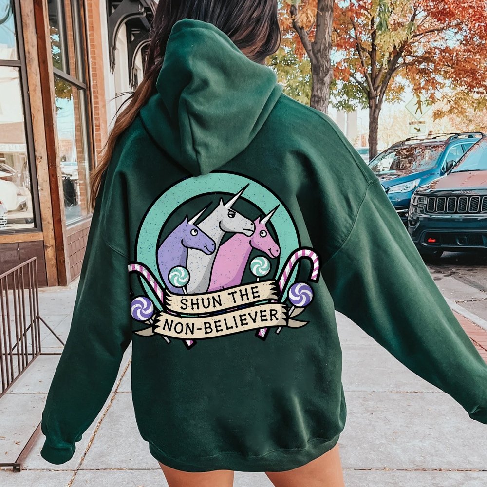 Shun The Non-Believer Printed Back Unisex Cotton Hoodie