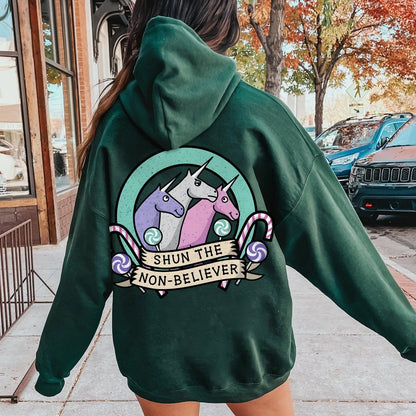 Shun The Non-Believer Printed Back Unisex Cotton Hoodie