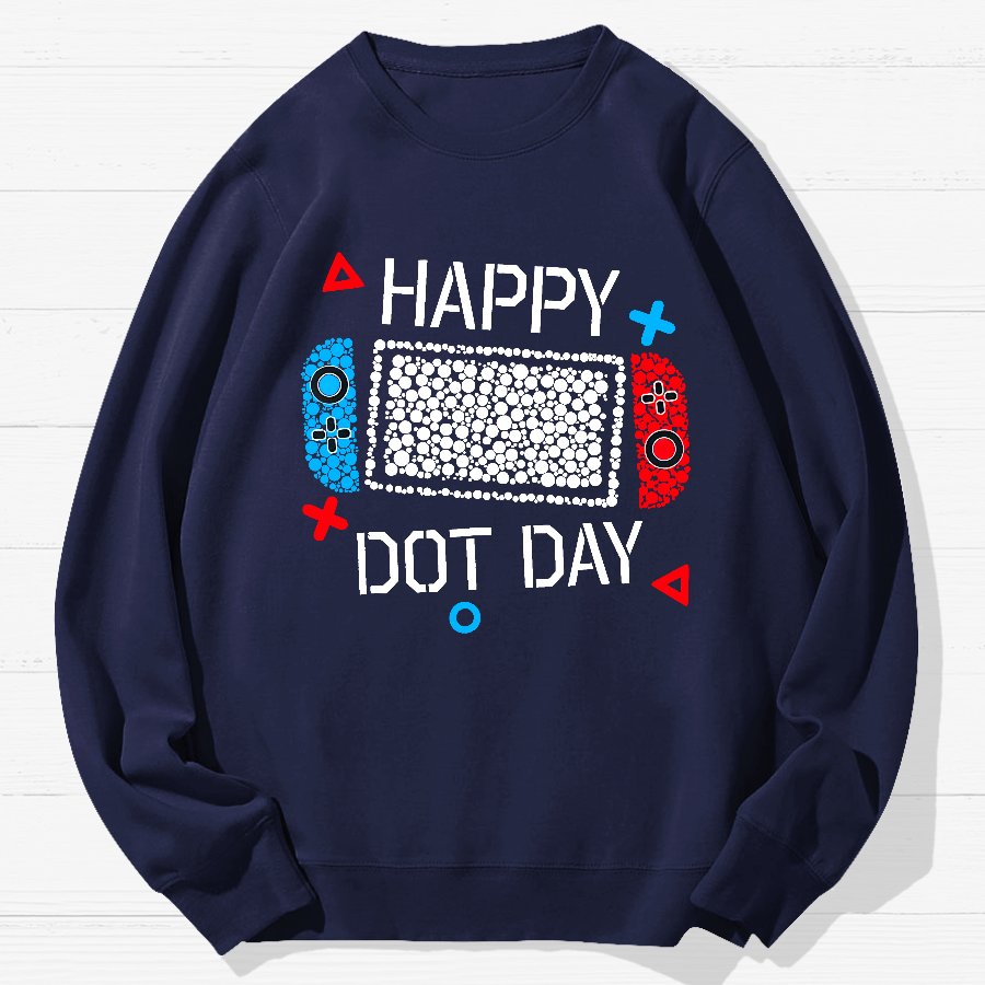 Happy International Dot Day Geek Cotton Sweatshirt