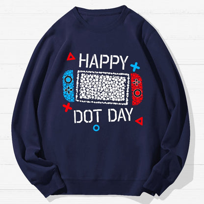 Happy International Dot Day Geek Cotton Sweatshirt