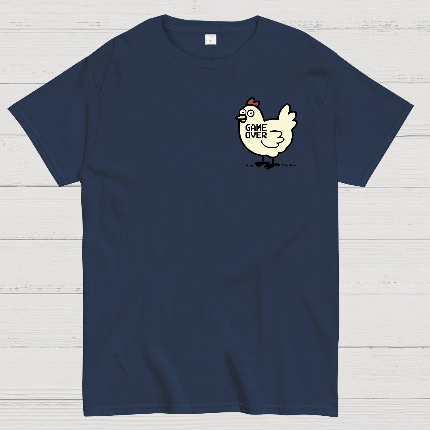 Chicken Game Don't Look At The Chicken Front And Back Printing Geek T-Shirt