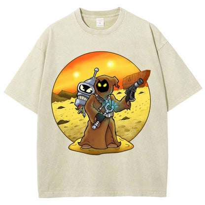 Robot Hunter Vintage Distressed T-shirt
