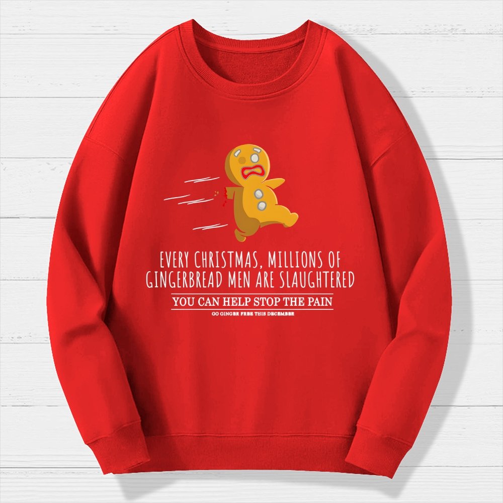 Gingerbread Man Geek Cotton Sweatshirt