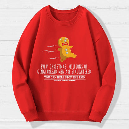 Gingerbread Man Geek Cotton Sweatshirt