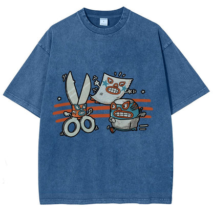 Rock Paper Scissor Vintage Distressed T-shirt