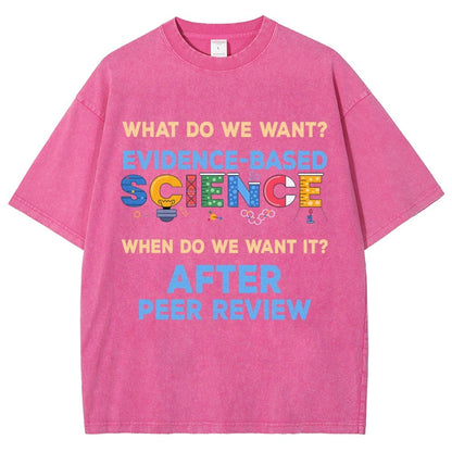 We want evidence-based Science Vintage Distressed T-shirt