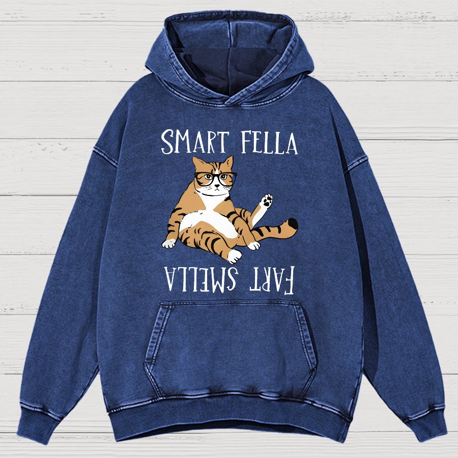 Funny Cat Vintage Distressed Hoodie