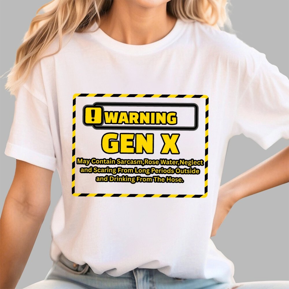 Warning Gen X - Funny Warning Design Geek T-Shirt