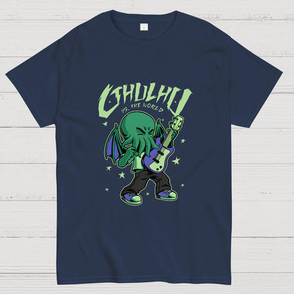 Cthulhu Playing Guitar Geek T-Shirt