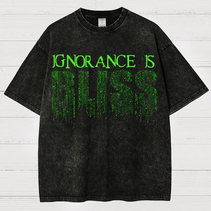 Ignorance Is Bliss Vintage Distressed T-shirt