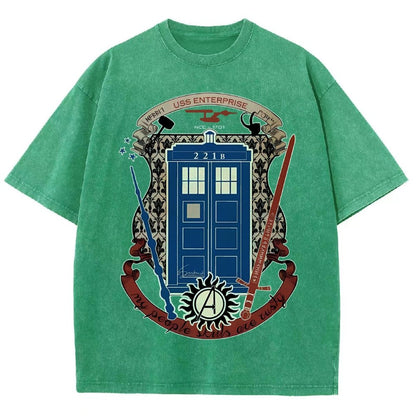 The Ultimate Geek Mashup Vintage Distressed T-shirt