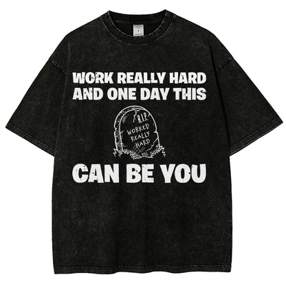 R.I.P. Worked Really Hard Vintage Distressed T-shirt