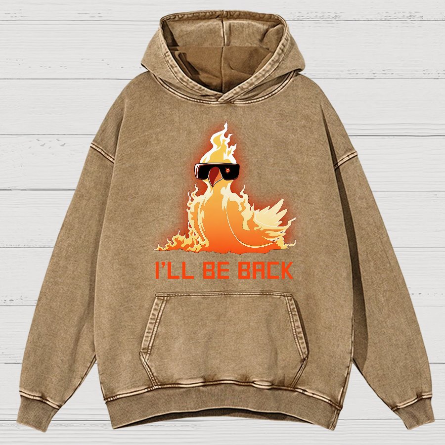 I'll Be Back Vintage Distressed Hoodie