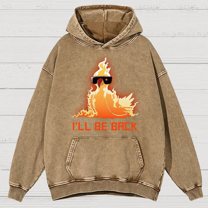 I'll Be Back Vintage Distressed Hoodie