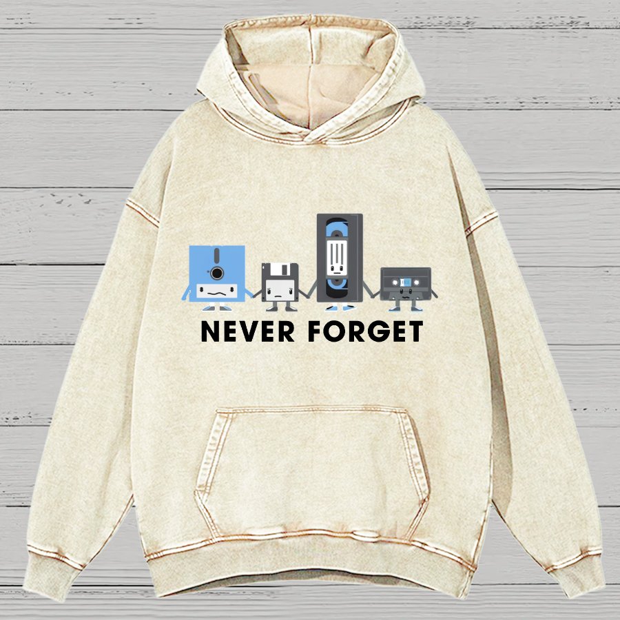 Never Forget Vintage Distressed Hoodie