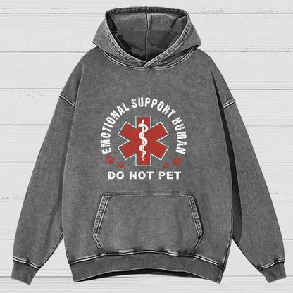 Emotional Support Human Vintage Distressed Hoodie