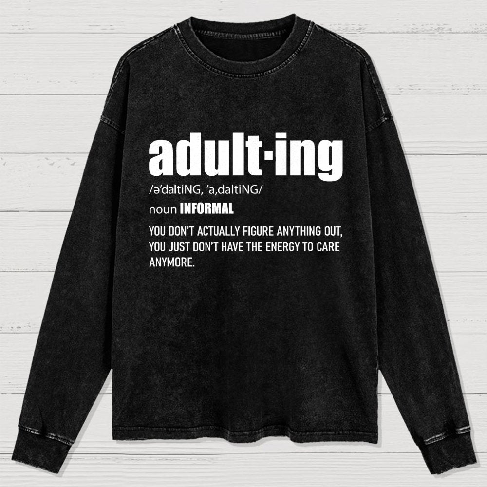ADULT-ING Washed Long Sleeve Tee