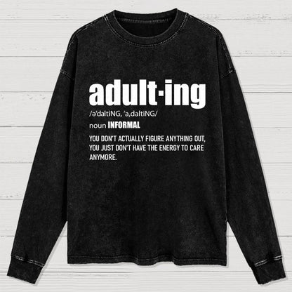 ADULT-ING Washed Long Sleeve Tee