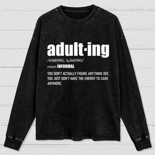 ADULT-ING Washed Long Sleeve Tee