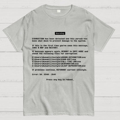 Blue Screen of Exhaustion Geek T-Shirt