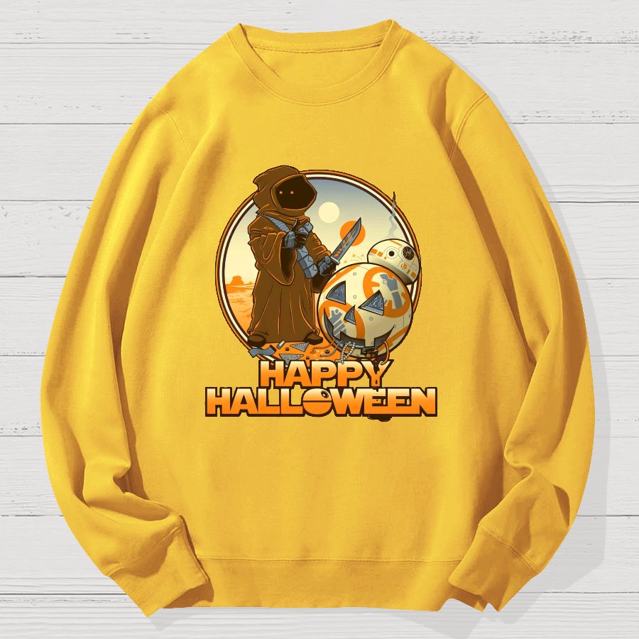 Happy Halloween Geek Cotton Sweatshirt