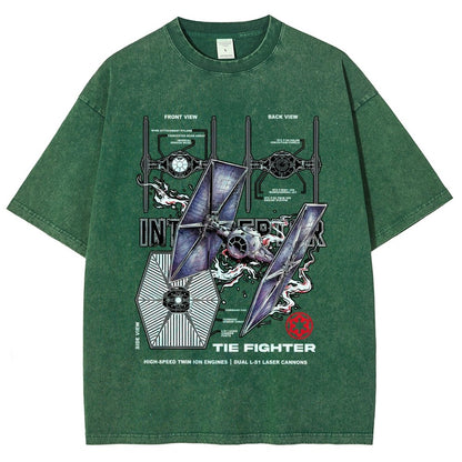 The Interceptor Fighter Vintage Distressed T-shirt