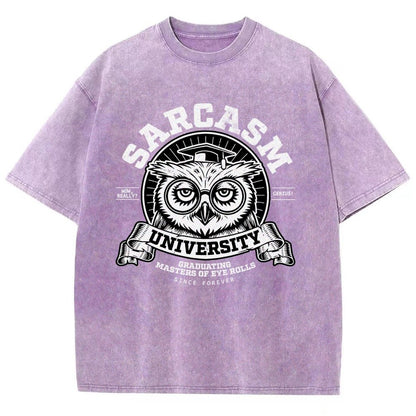 Sarcasm University-Mens-Basic Vintage Distressed T-shirt