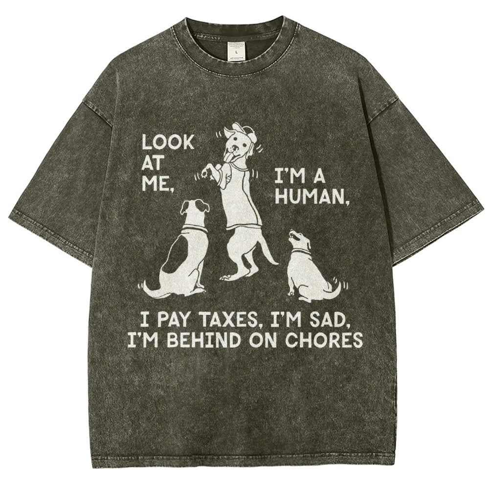 Dog Mocks Humans Vintage Distressed T-shirt