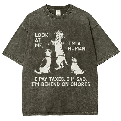 Dog Mocks Humans Vintage Distressed T-shirt
