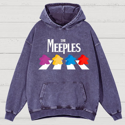 Board Gamer The Meeples, Fun Vintage Distressed Hoodie