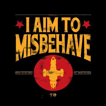 I Aim To Misbehave Washed Long Sleeve Tee