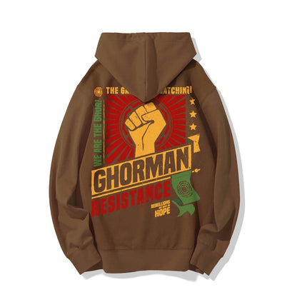 Galactic Resistance Printed Back Cotton Hoodie