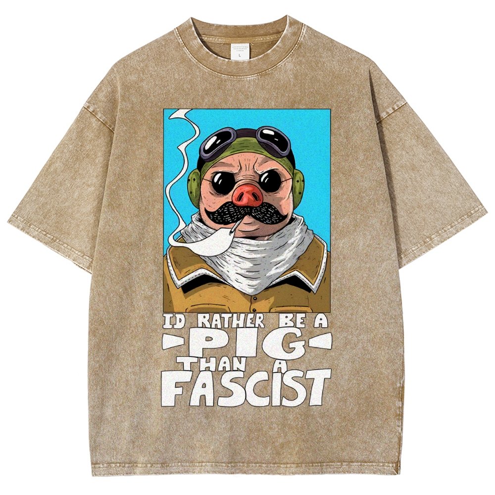“I’d rather be a Pig than a Fascist.” Vintage Distressed T-shirt