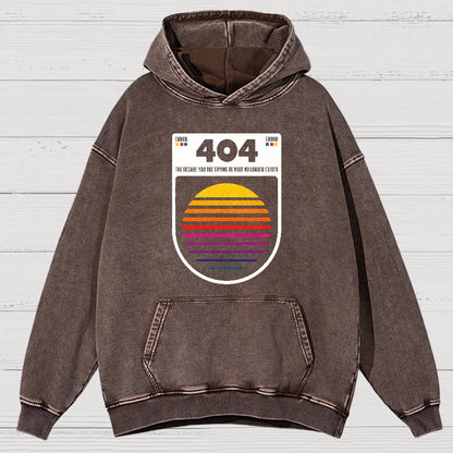 404 Decade Not Found Vintage Distressed Hoodie