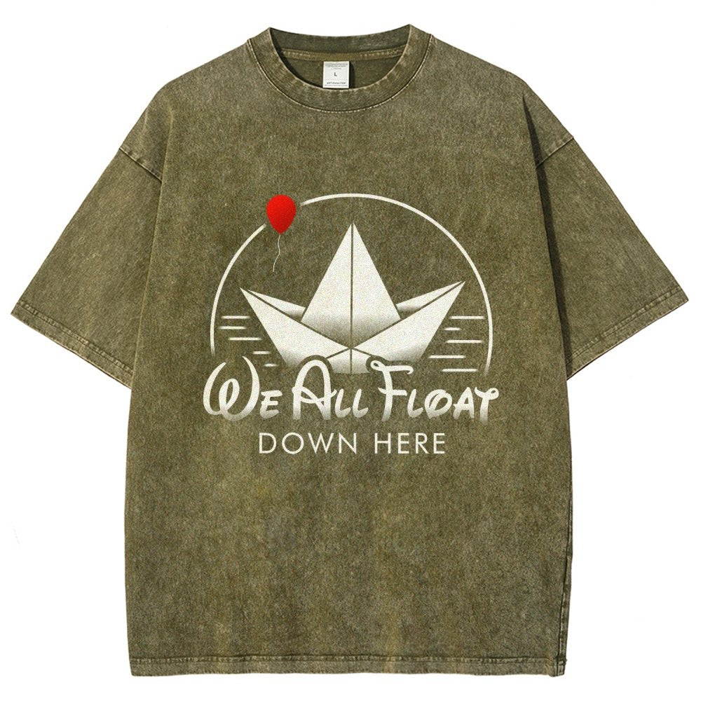 We All Float Vintage Distressed T-shirt
