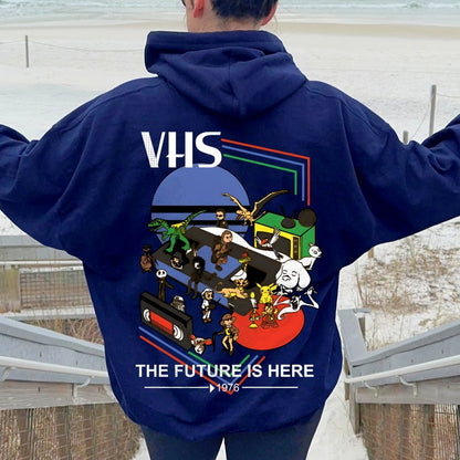 The Future Is Here Printed Back Unisex Cotton Hoodie