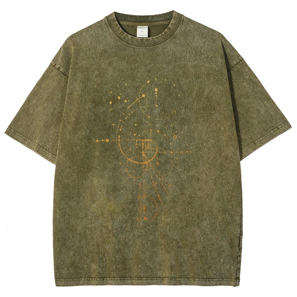 Fibonacci Vintage Distressed T-shirt