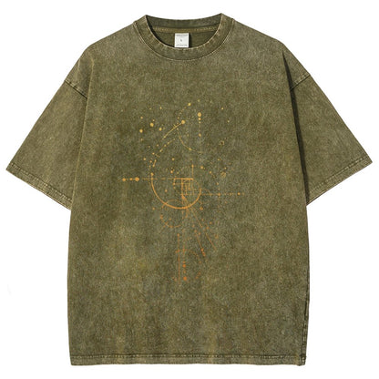 Fibonacci Vintage Distressed T-shirt