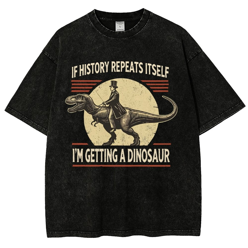 I'm Getting a Dinosaur Vintage Distressed T-shirt
