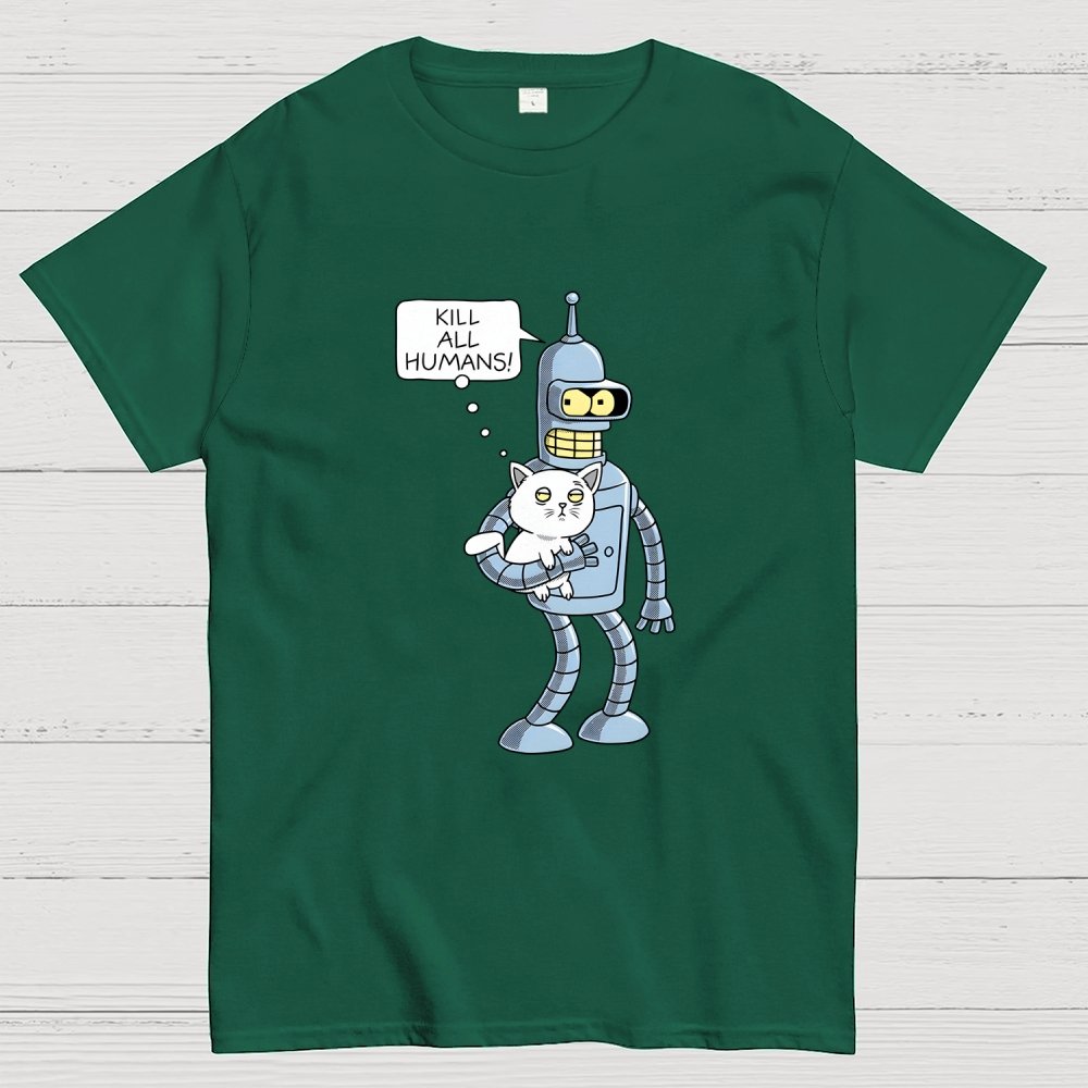 Kill All Humans! Catender Geek T-Shirt