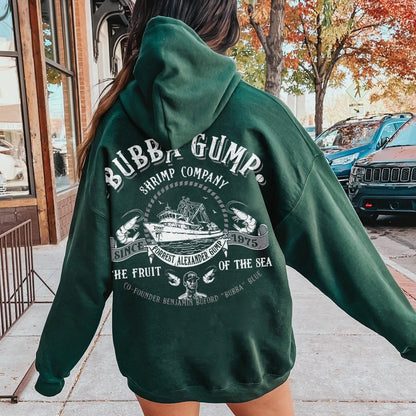 The Fruit Of The Sea Printed Back Unisex Cotton Hoodie