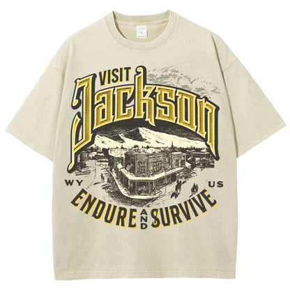 Visit Jackson Vintage Distressed T-shirt
