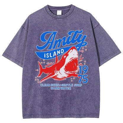 Seaside Town 1975 Vintage Distressed T-shirt